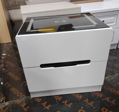 Bedside Table with LED Lighting & Smart Charging Interface