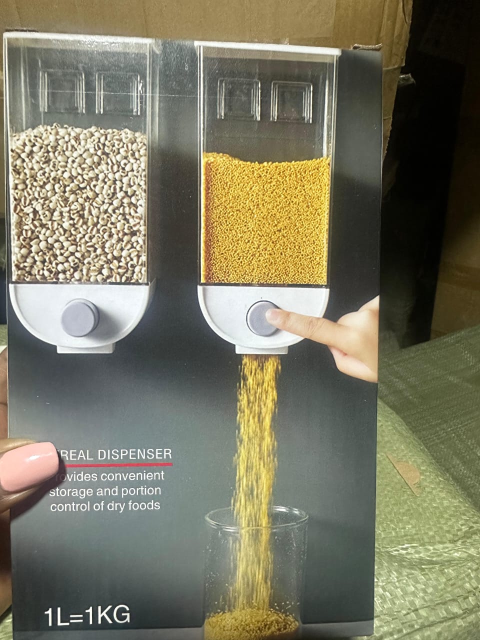 1kg Wall-Mounted Rice & Cereal Dispenser