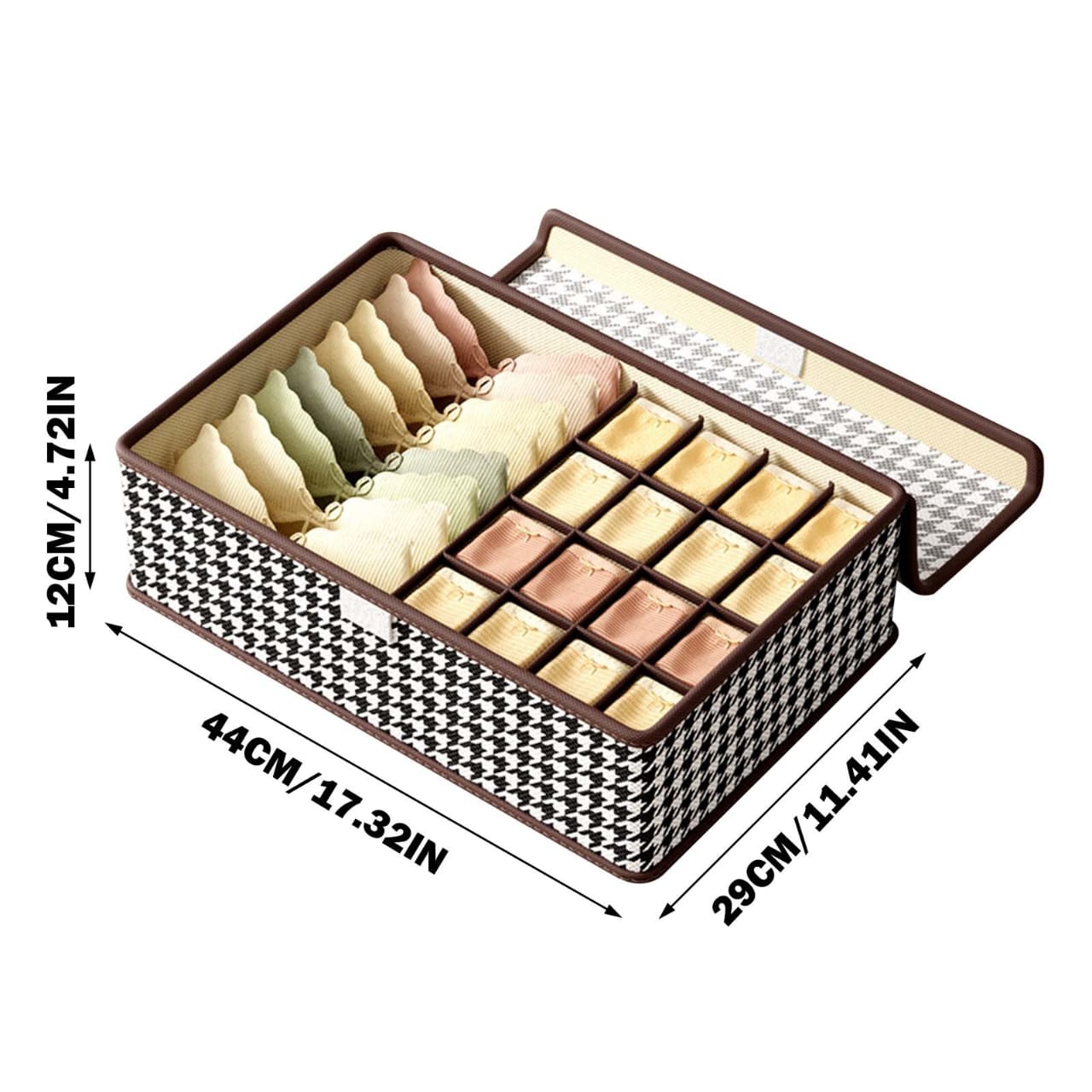 17-Grid Foldable Undergarment Organizer