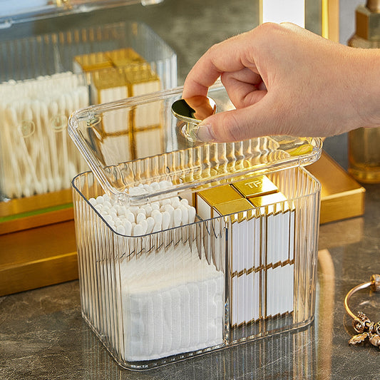 3-Compartment Clear Acrylic Earbud / Multipurpose Organizer