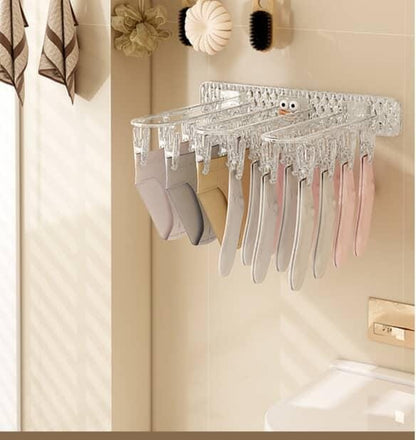 24-Clip Multifunction Wall Folding Cloth Hanger