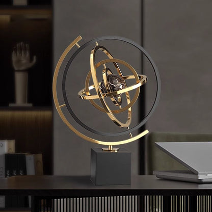 Homary Modern Abstract Art Metal Globe Ornament