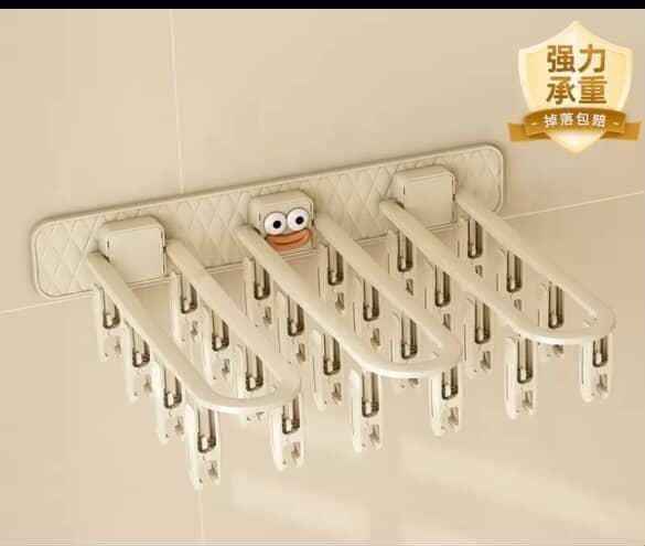 24-Clip Multifunction Wall Folding Cloth Hanger