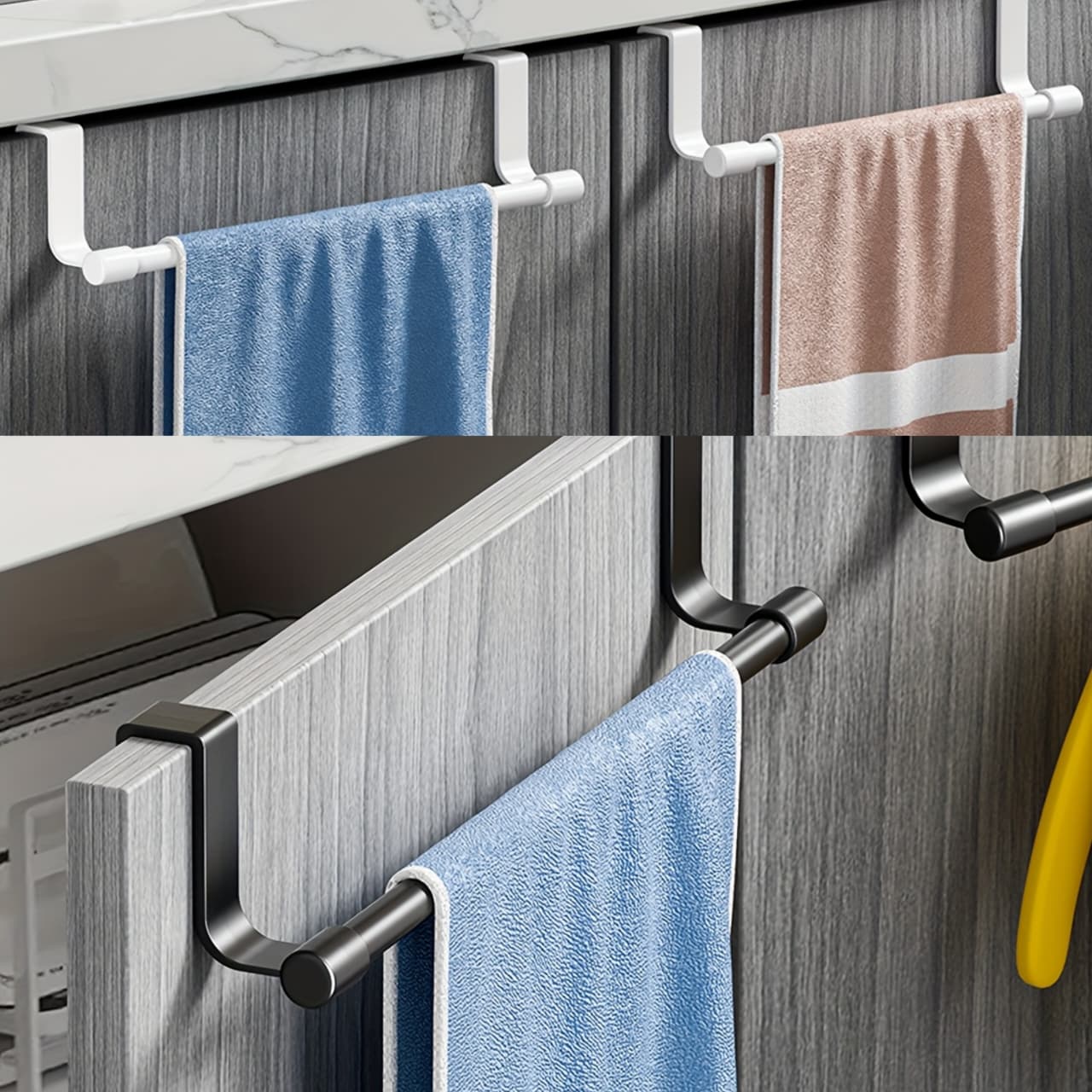 Wall Mounted Kitchen & Bathroom Towel Rack