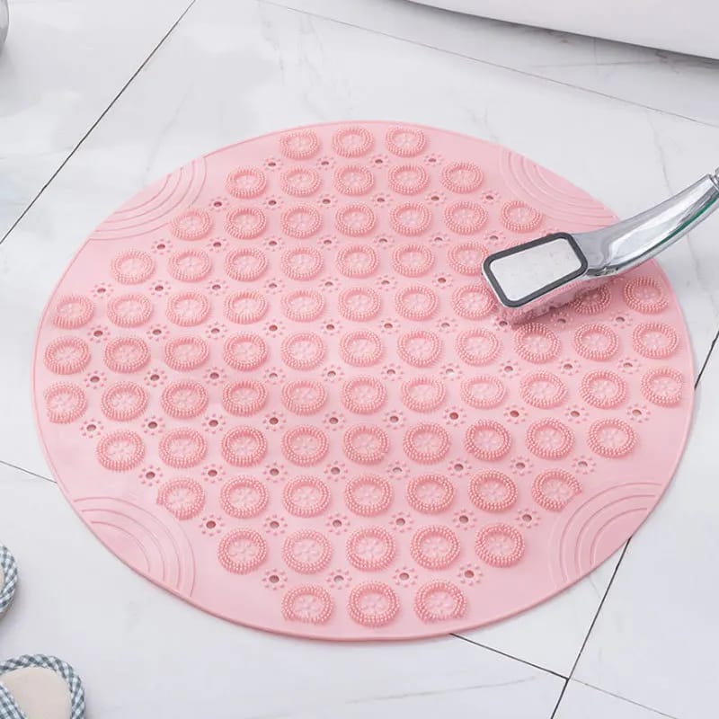 Bathroom Non-Slip TPR Circular Bath Mat