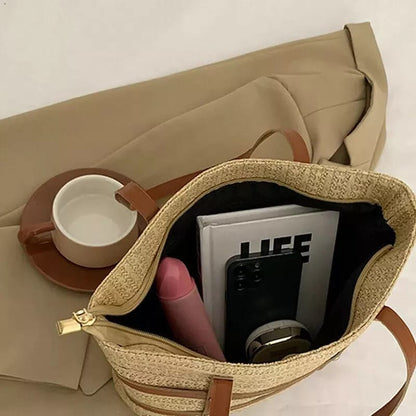 Women's Minimalist Solid Color Tote Bag
