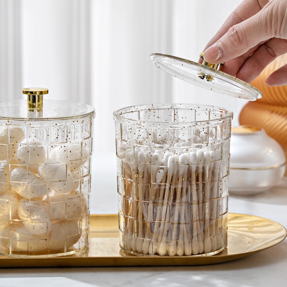 PET Cosmetic Cotton Box – Transparent Luxury Organizer