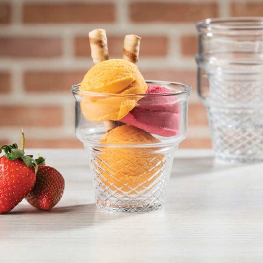Set of 3 Pasabahce Minicornet Ice Cream Cups