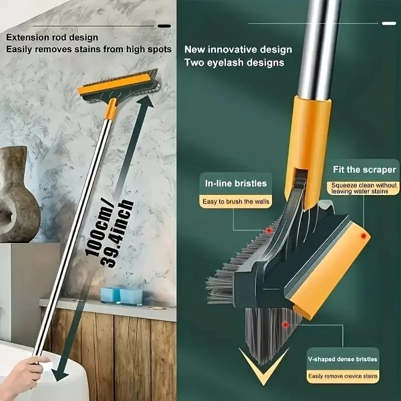 3-in-1 Floor Scrubbing V-Shaped Brush