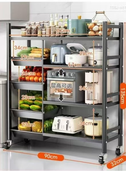 Multifunctional Strong Metallic Kitchen Rack