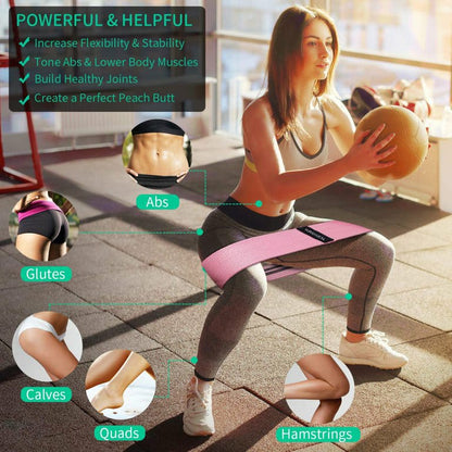 Set of 3 Resistance Bands – Legs & Butt Workout