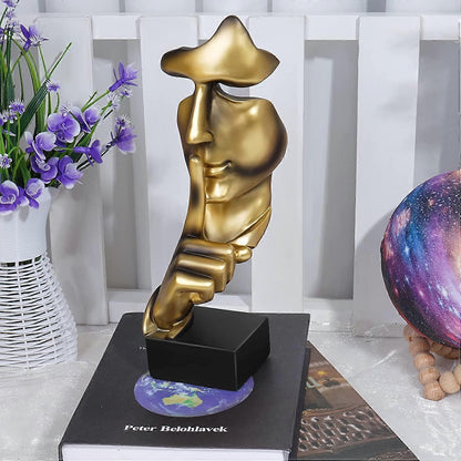 Generic European Resin Silence Man Decor Statue