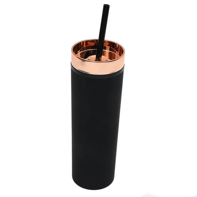 Black-on-Black 470ml Double-Walled Tumbler