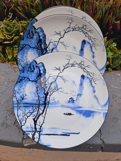 Marble Dinner Plates Set