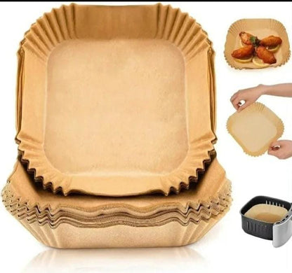 Nonstick Air Fryer Liners – 25pcs (Round & Square)