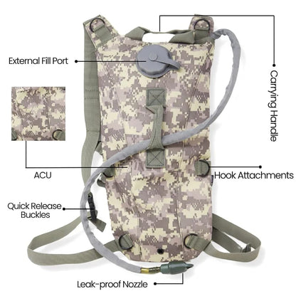 Tactical Hydration Backpack with Water Bladder