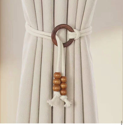 2 Pieces Vintage Natural Wood Curtain Tiebacks ✨