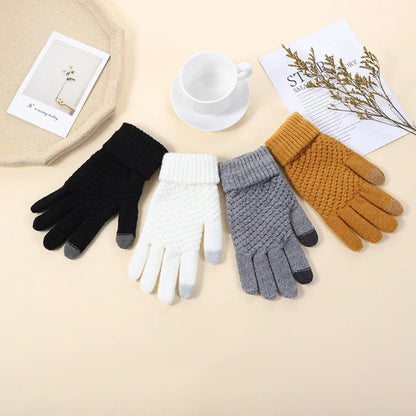 Winter Warm Touchscreen Gloves – Fleece Lined Knit