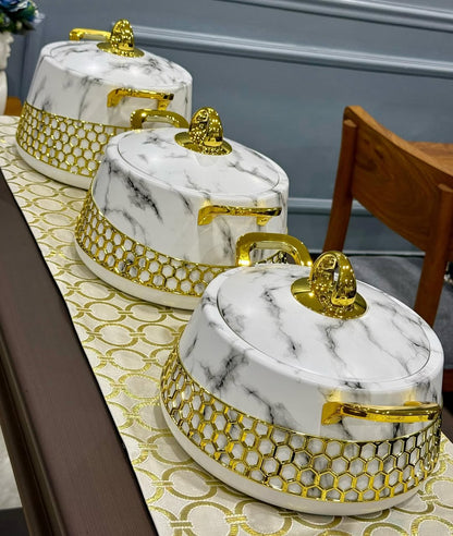 3pcs Food Warmer Casserole Set