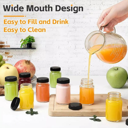 Set of 6 Gingershots Glass Bottles