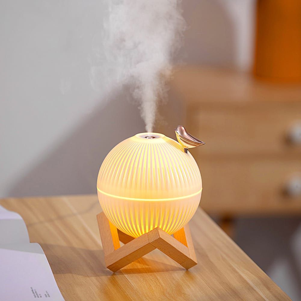 Lark Bird Ultrasonic Air Humidifier & Diffuser with Wooden Stand