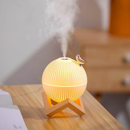 Lark Bird Ultrasonic Air Humidifier & Diffuser with Wooden Stand