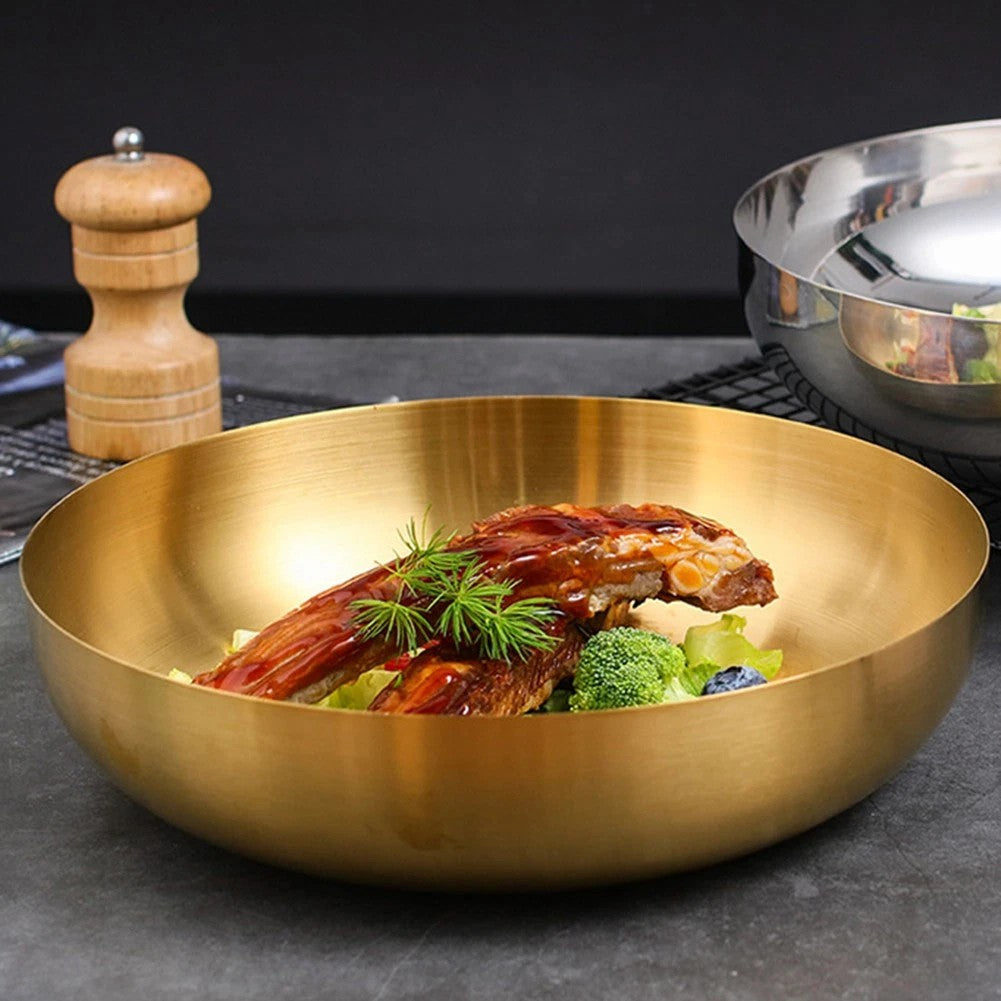 3-Litre Gold Stainless Steel Ramen Bowl (28cm)