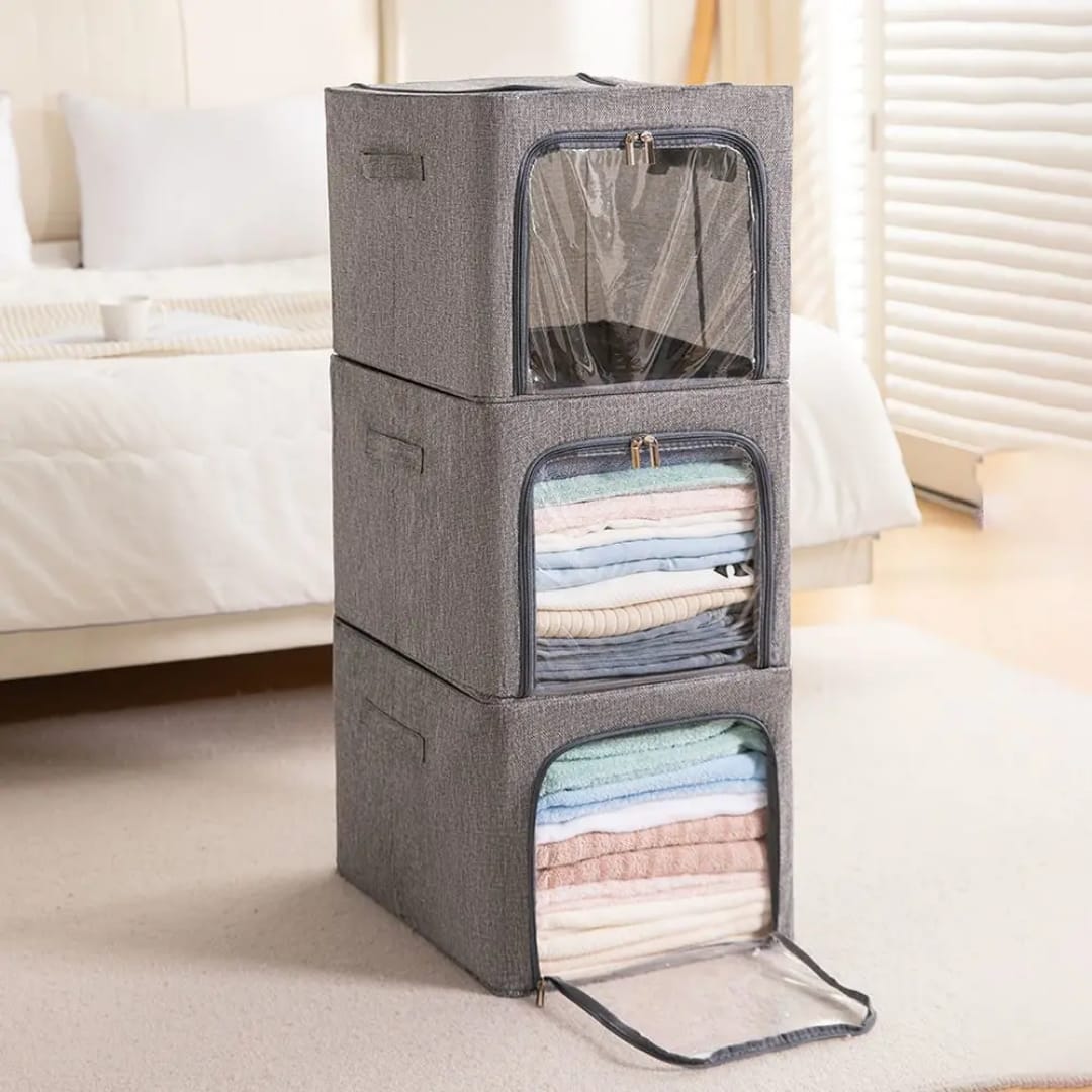 56L Foldable Zipped Closet Organizer