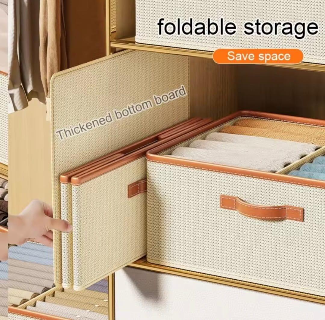 Foldable Double Compartment Closet Organizer