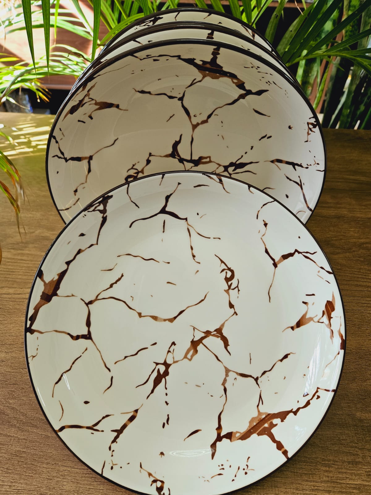Marble Dinner Plates Set