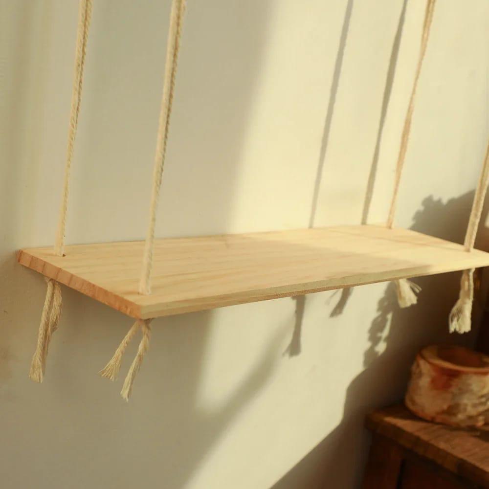 Macramé Hanging Floating Shelf – 2 Tier