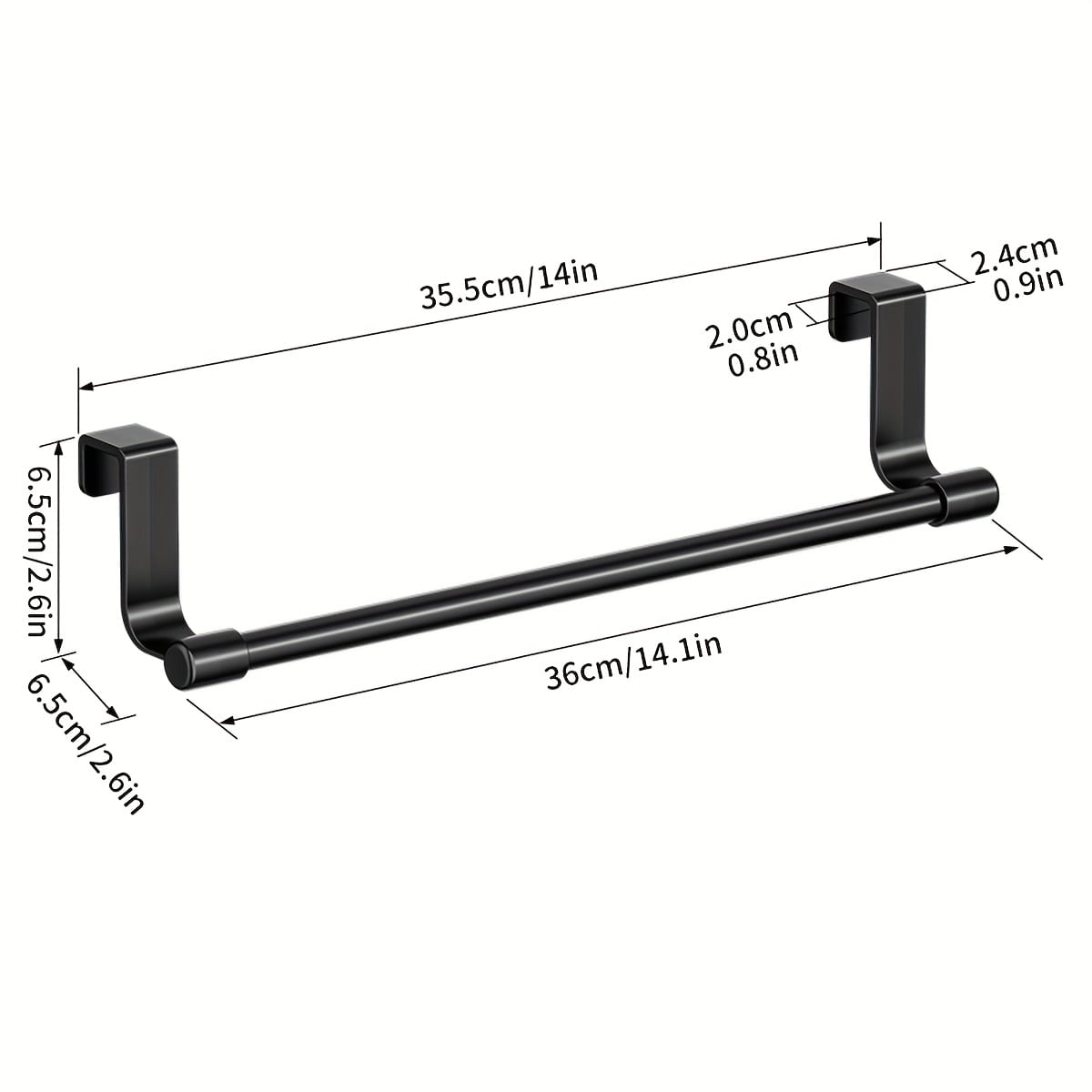 Wall Mounted Kitchen & Bathroom Towel Rack