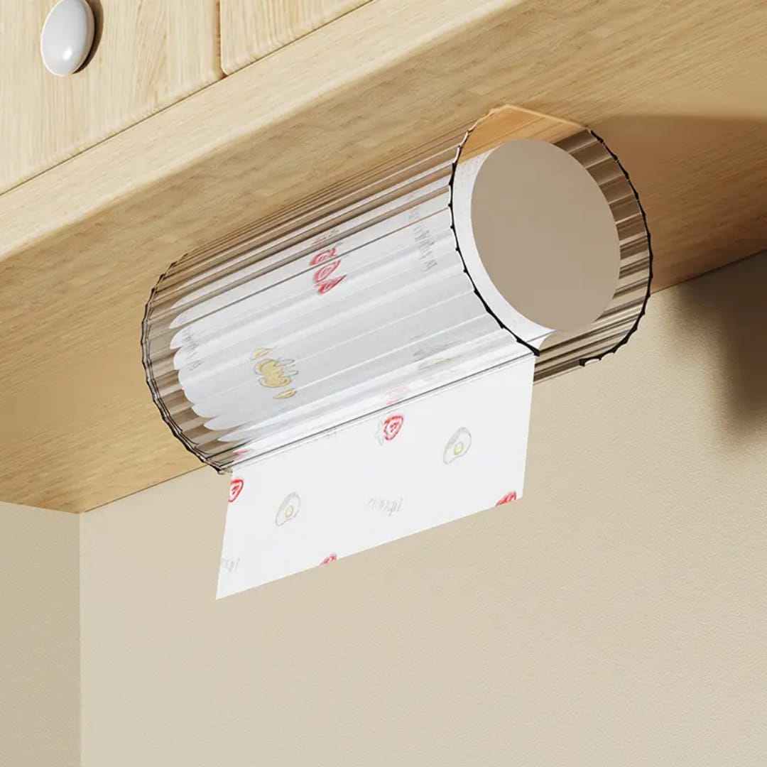 Wall-Mounted Bathroom Tissue Box – Transparent Organizer