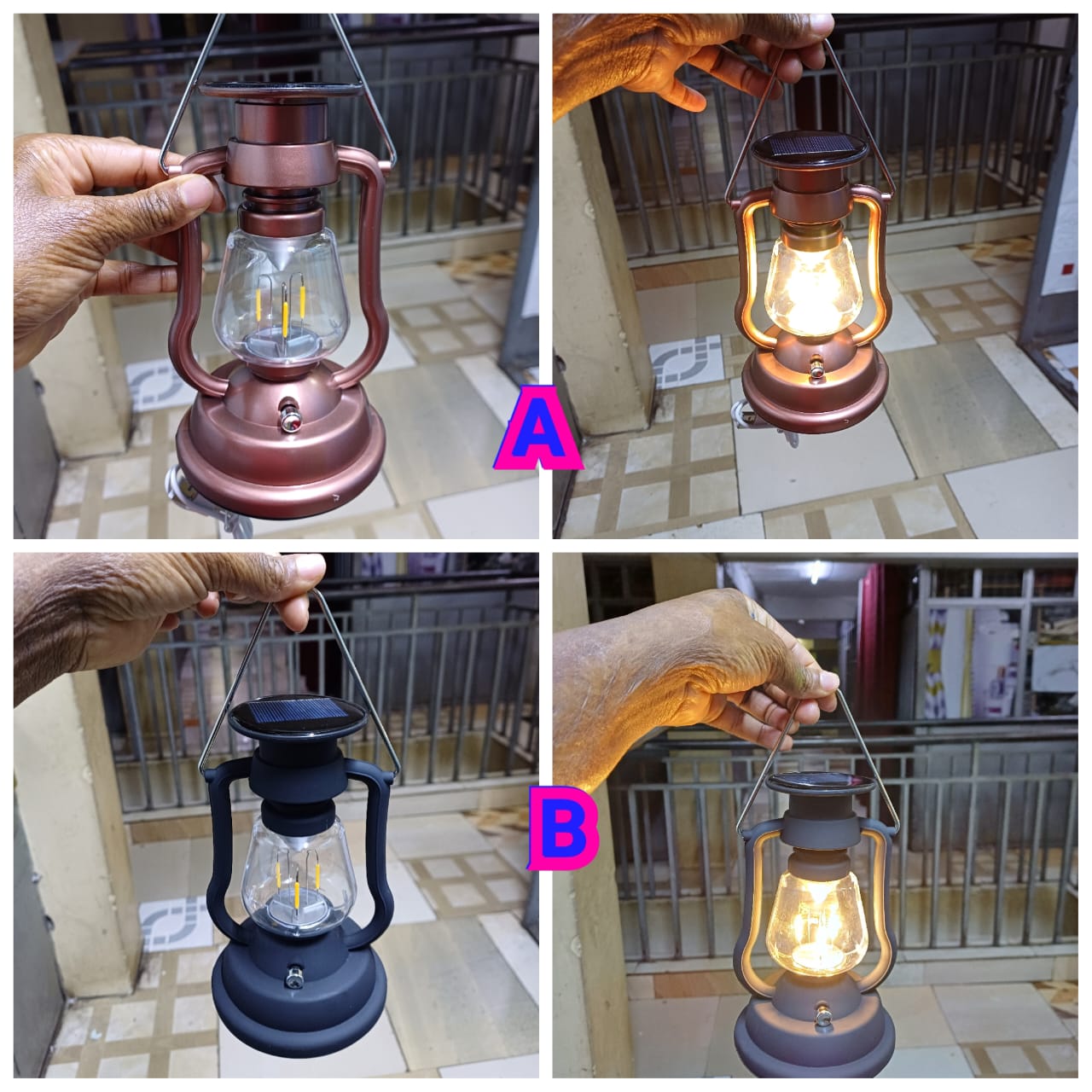 3-in-1 Solar / Rechargeable / Manual Lantern Lamp