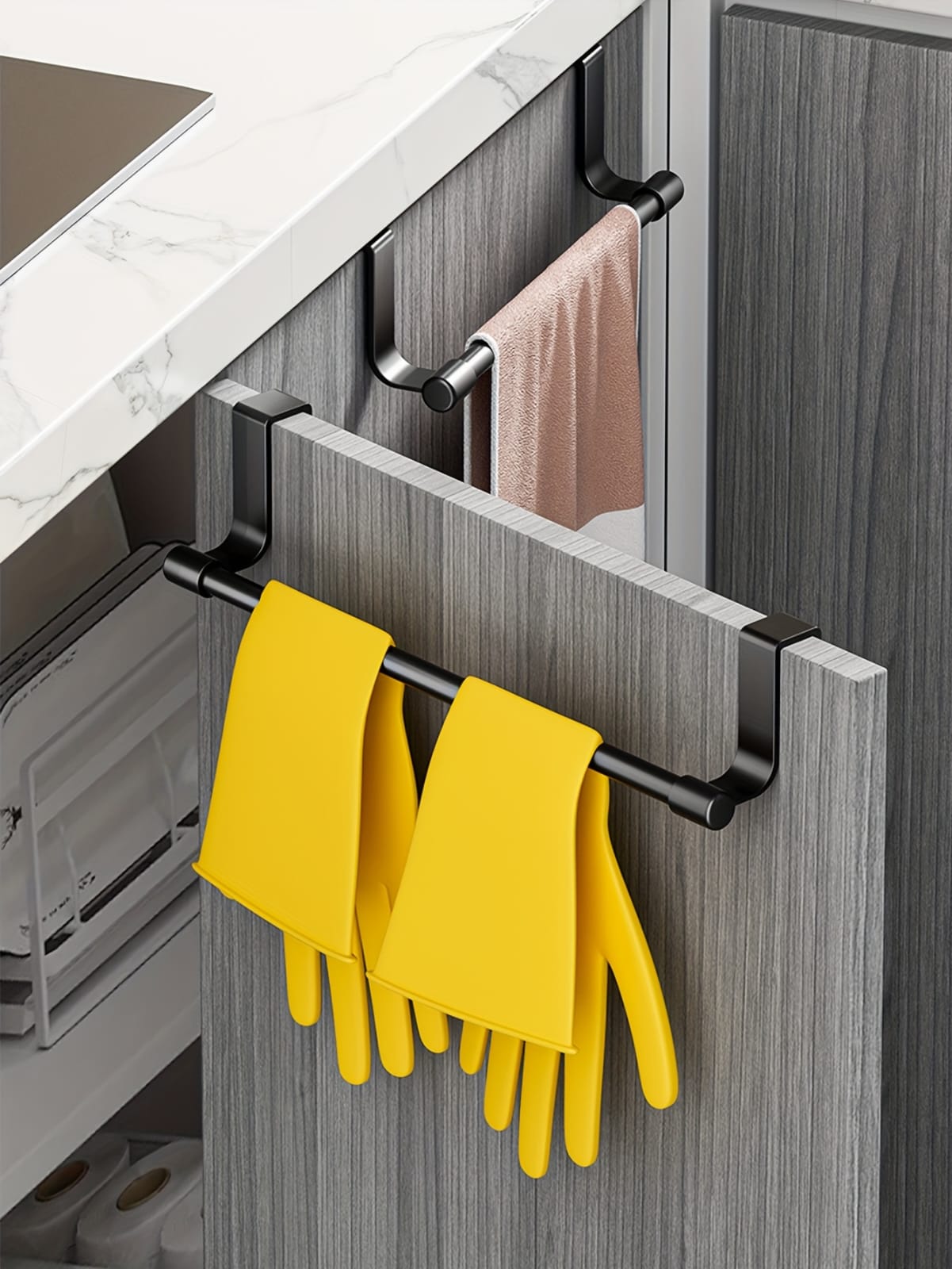 Wall Mounted Kitchen & Bathroom Towel Rack