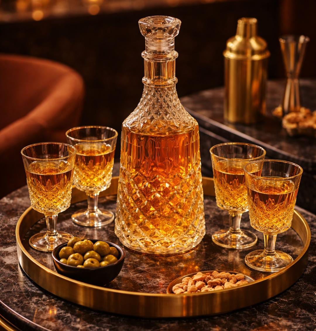 5 in 1 SALADAYS Whiskey Decanter & Glasses Set