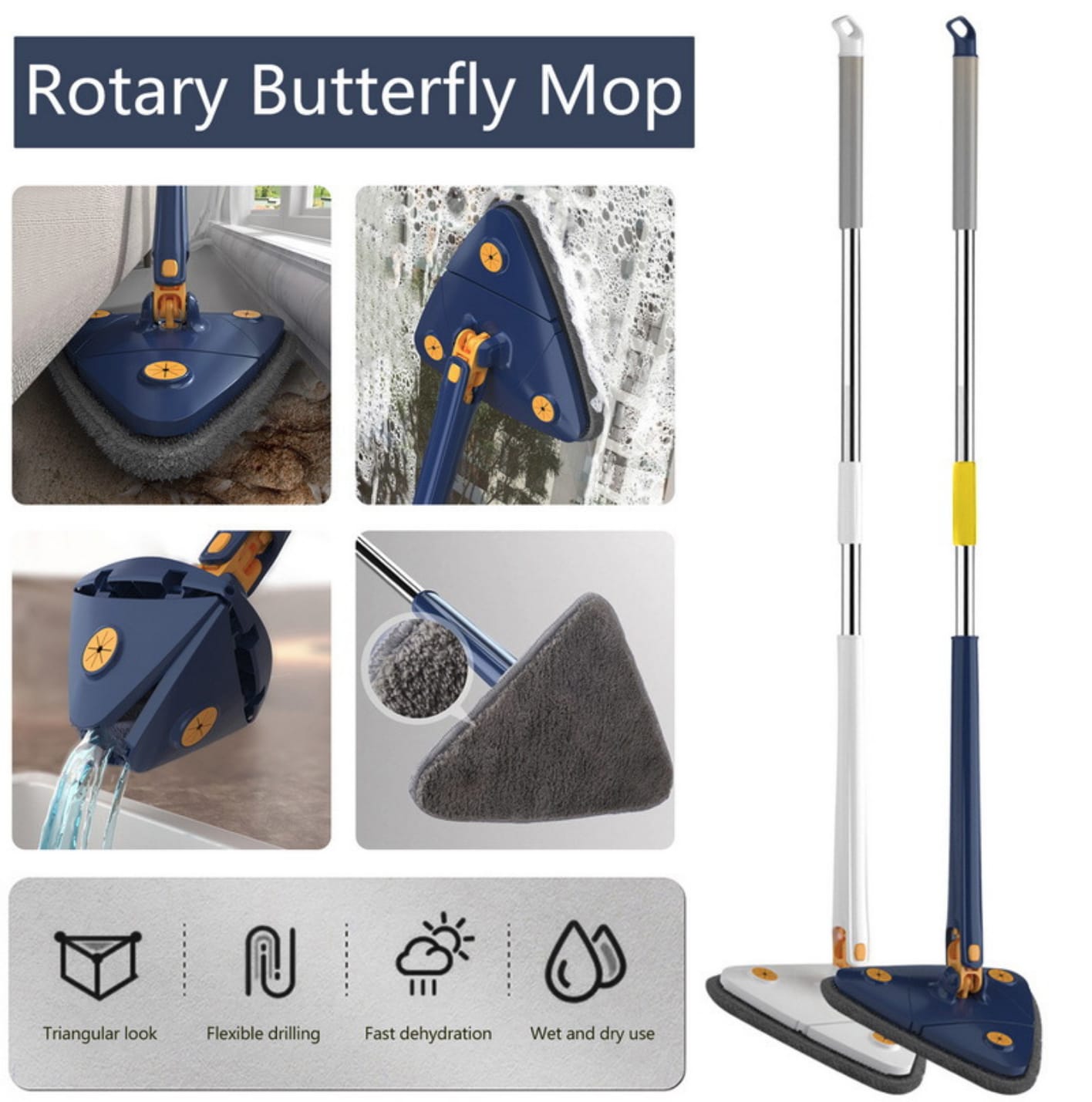 Triangle 360° Rotatable Cleaning Mop