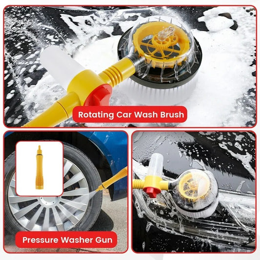 360° Spin Car Wash Brush & Complete Cleaning Kit