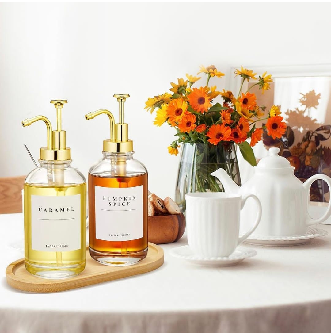 2-Piece Coffee Syrup Dispenser Set