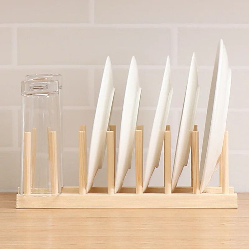 Bamboo Plate & Pot Lids Holder