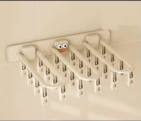 24-Clip Multifunction Wall Folding Cloth Hanger