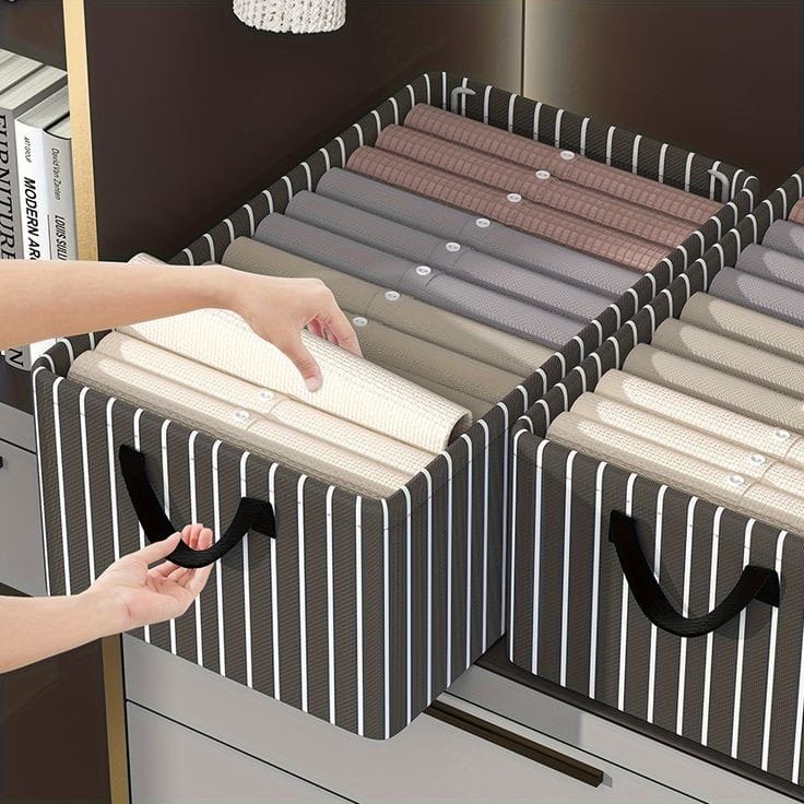 Striped Fabric Closet Organizer