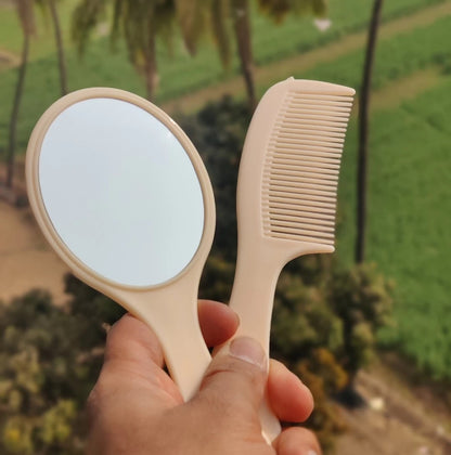 2-in-1 Hand Mirror & Comb Set