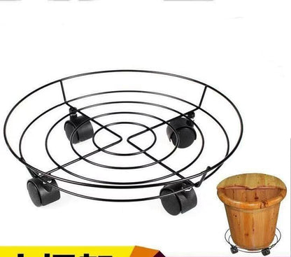 Heavy Duty Metallic Gas Cylinder Planter/Movable Trolley with Wheels