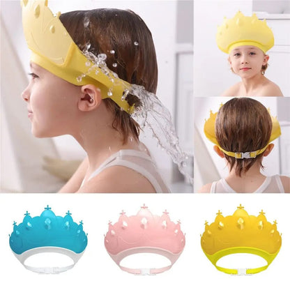 Adjustable Baby Shower Shampoo Cap – Crown Shape