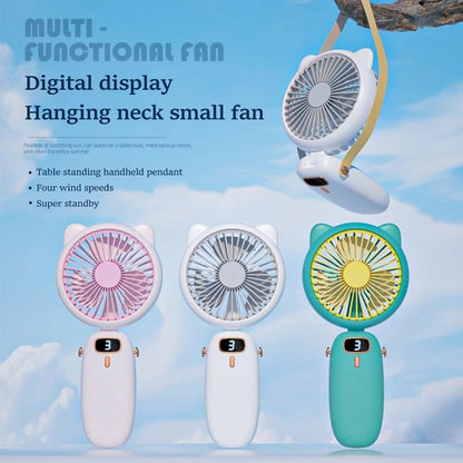 Mini Folding Electric Fan with Strap