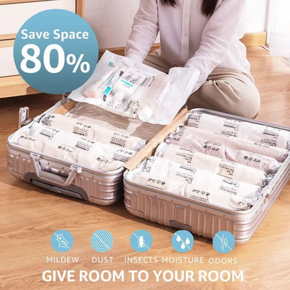 10pcs Travel Cloth Organizer & Compression Storage Bag Set