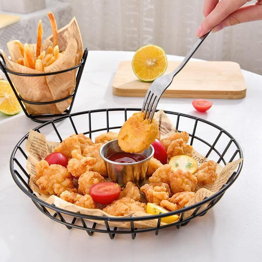 Heavy Duty Stainless Steel Fries Basket – 20cm (Round)