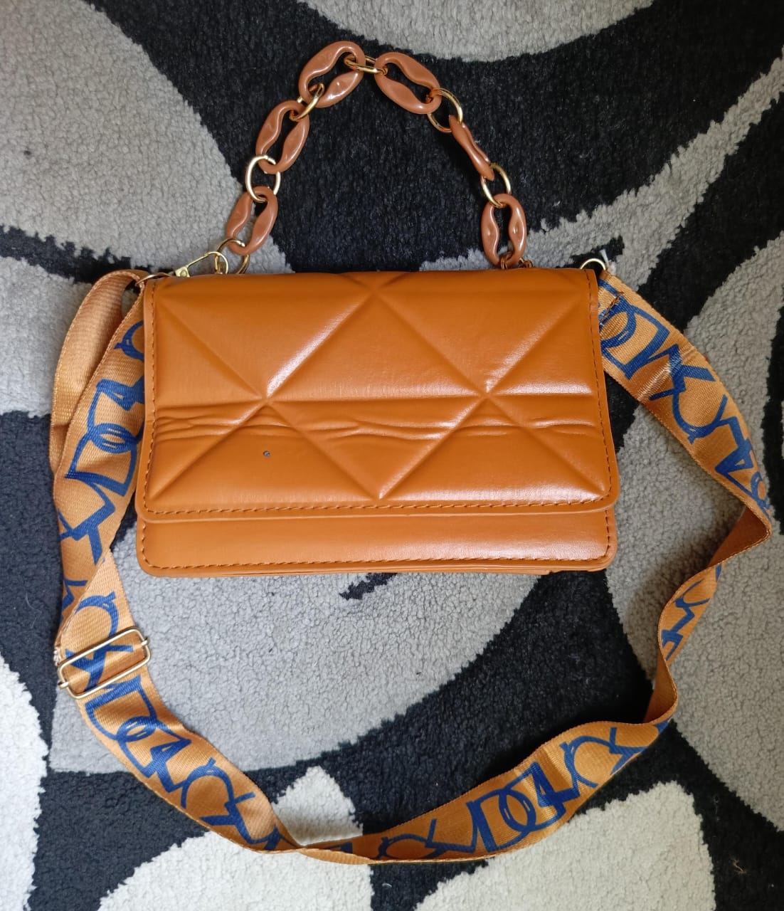Mini Embossed Leather Sling Bag