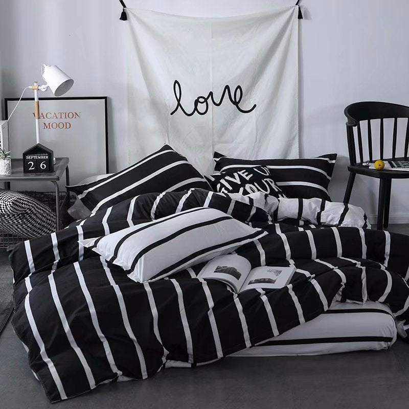 Luxury Nordic Style Cotton Microfiber Duvet Cover Set